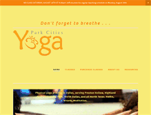 Tablet Screenshot of parkcitiesyoga.com